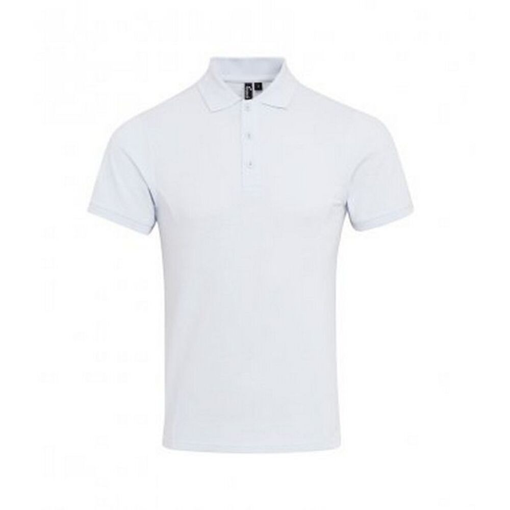 Premier Mens Coolchecker Plus Piqu Polo Shirt / White